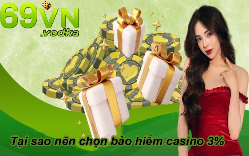 Tại sao nên chọn bảo hiểm casino 3% | 69VN Ưu Đãi Đặc Biệt: Bảo Hiểm 3% Casino 69vn 3%